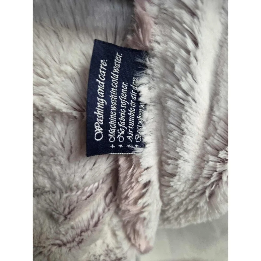 Starlight Minky Blanket 48x58 Pink Soft Plush Throw Cleaned Air Dried